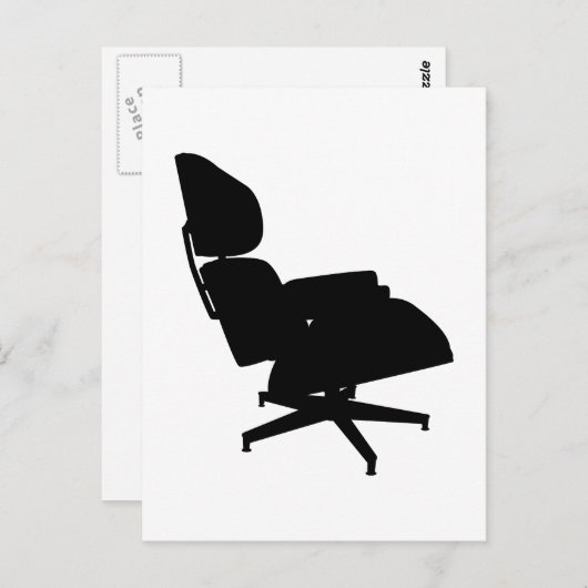 Eames Lounge Stuhl Postcard Postkarte (Vorne/Hinten)