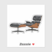 Eames Lounge Stuhl Sticker (Blatt)