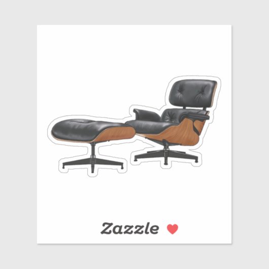 Eames Lounge Stuhl Sticker (Blatt)