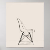 Eames Mid Jahrhundert moderne minimalistische schw Poster (Vorne)