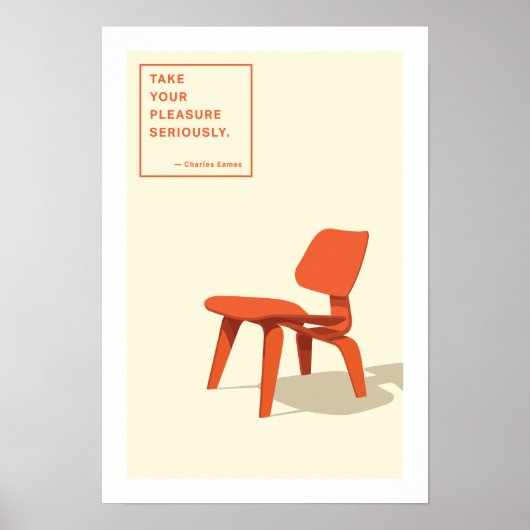 Eames Molded Plywood Chair Print Poster (Vorne)