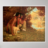 Eanger Irving Couse's Jagd nach Hirsch Poster (Vorne)