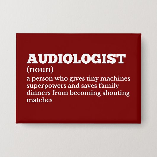 Ear Doctor Funny Definition Button (Vorderseite)