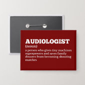 Ear Doctor Funny Definition Button (Vorderseite/Rückseite)