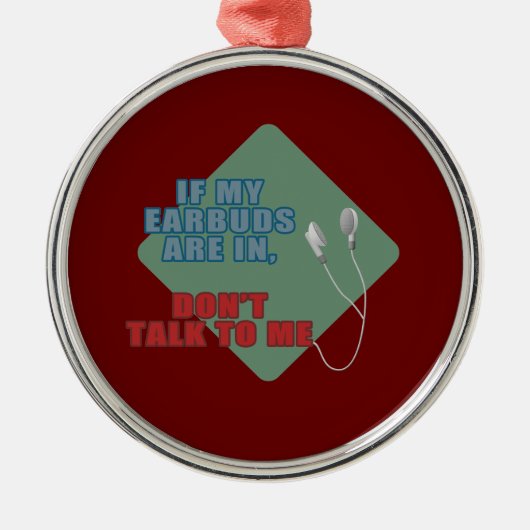 Earbuds Ornament Aus Metall (Vorne)