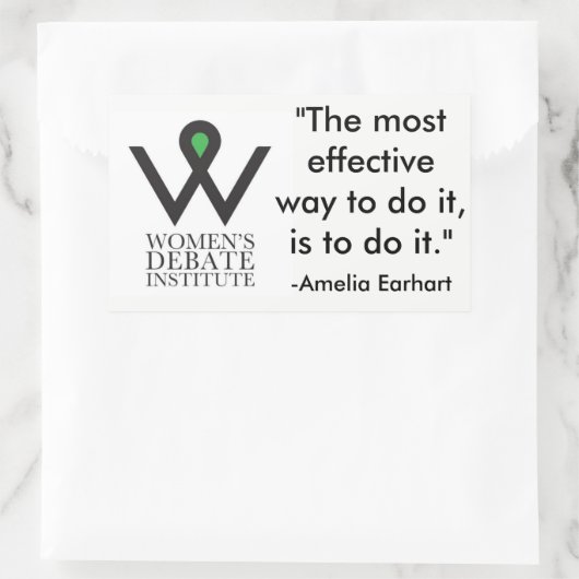 Earhart-Aufkleber Rechteckiger Aufkleber (Tasche)