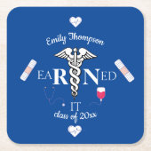 Earit Rn Degree Rechteckiger Pappuntersetzer (Vorderseite)