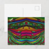 EARL ~ 3D-Fraktal Design Muster ~ Multicolor Postkarte (Vorne/Hinten)
