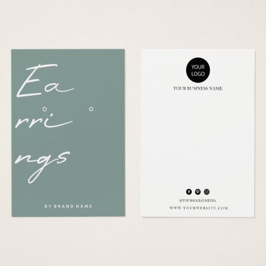 Earl Display Business Card (Vorne & Hinten)