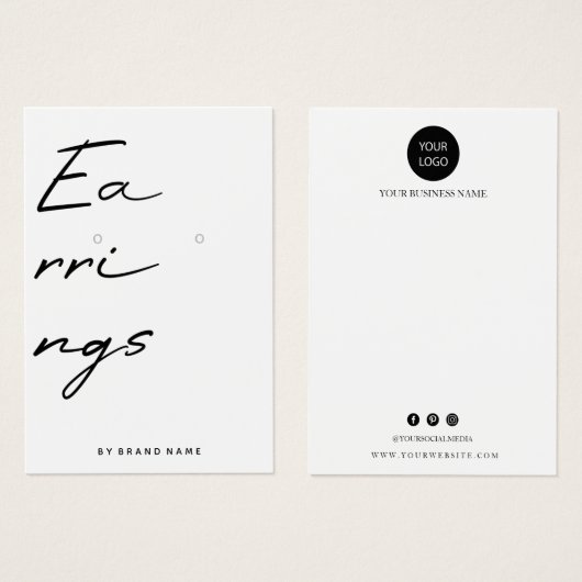 Earl Display Business Card (Vorne & Hinten)