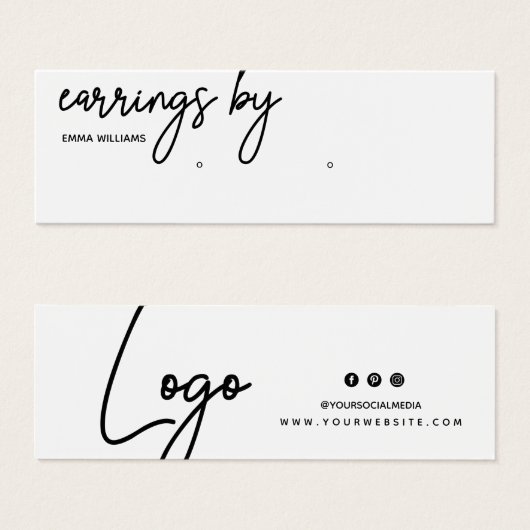 Earl Display Business Card (Vorne & Hinten)