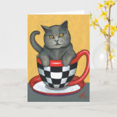 EARL GRAY CAT TEA KARTE (Gelbe Blume)