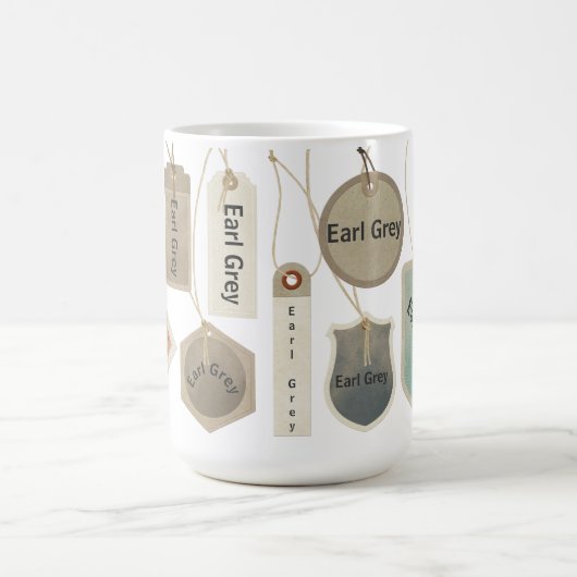Earl Grey Tee oder jedes beliebige Textmonogramm | Kaffeetasse (Mittel)