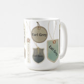 Earl Grey Tee oder jedes beliebige Textmonogramm | Kaffeetasse (VorderseiteRechts)