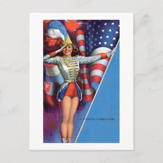 Earl Moran Vintag Americana Postkarte (Vorderseite)