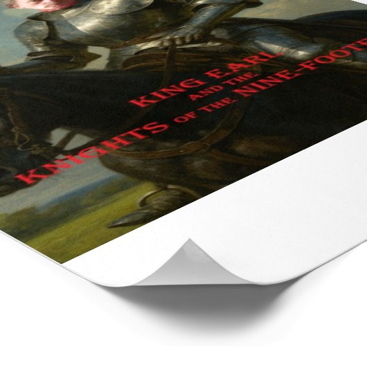 Earl Strickland auf Pferd, in Rüstung, mit großem  Poster (Ecke)