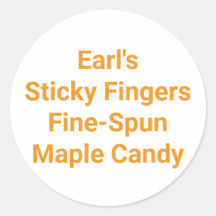 Earls Sticky Fingers Candy Hankamer Artjunkhaus Runder Aufkleber