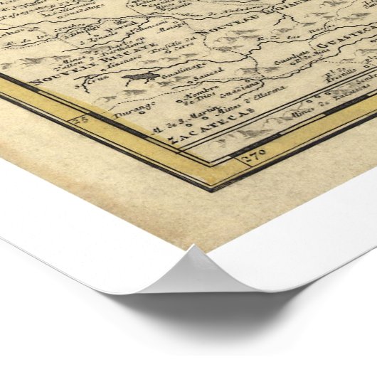 Early America Map 1763 Poster (Ecke)