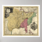 Early America Map 1763 Poster (Vorne)