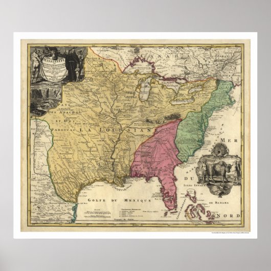 Early America Map 1763 Poster (Vorne)