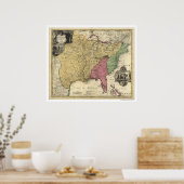 Early America Map 1763 Poster (Küche)
