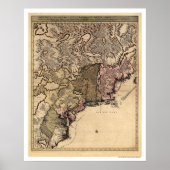Early America Visscher Map 1717 Poster (Vorne)