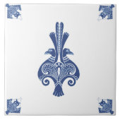 Early Art Nouveau Dutch Delft Blue Creatures Fliese (Vorderseite)