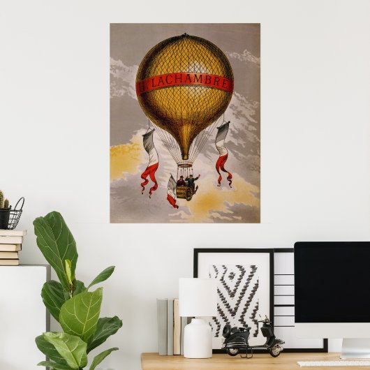 Early BALLOON Maker Henri Lachambre Werbung Poster (Heimbüro)