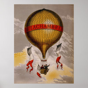Early BALLOON Maker Henri Lachambre Werbung Poster