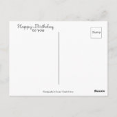 Early Bird Birthday wünscht Postkarte (Rückseite)