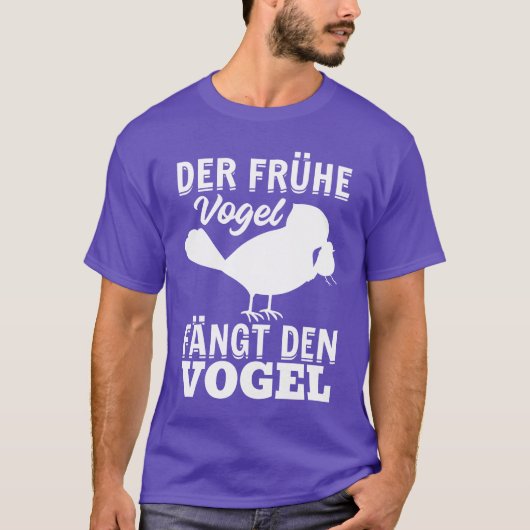 Early Bird fängt den Vogel Funny Bird Lover gif T-Shirt (Vorderseite)