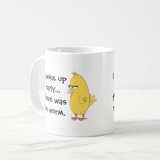 Early Bird Funny Quotes Kaffee Kaffeetasse (Vorderseite Links)
