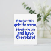 Early Bird Postkarte (Stehend Vorderseite)