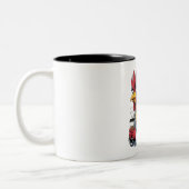 Early Bird Vater - Funny Rooster Zweifarbige Tasse (Links)