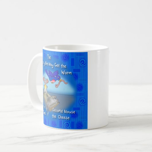 Early Bird - Zweite Maus Kaffeetasse (Vorderseite Links)