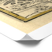 Early Brazil Karte 1719 Poster (Ecke)