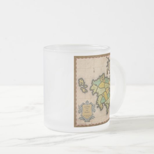 Early Caedellium Karte Mattierte Bier-Tasse Mattglastasse (VorderseiteRechts)