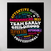 Early Childhood Team Ece Teacher Back To School Ed Poster (Vorne)