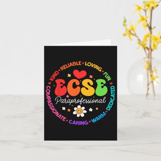 Early Chilhood Special Bildung Sped Ecse Parapr Karte (Gelbe Blume)