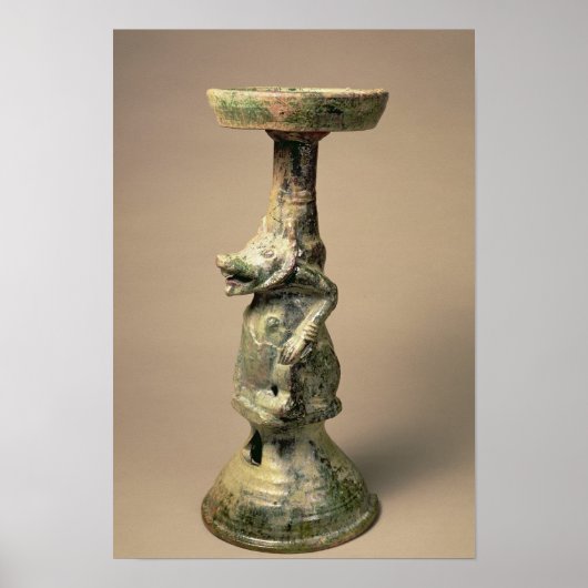 Early Chinese pottery lamp, tomb artefact Poster (Vorne)