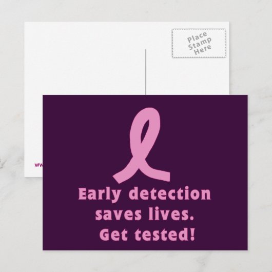 Early Detection Rette Leben getestet werden! Postkarte (Vorne/Hinten)