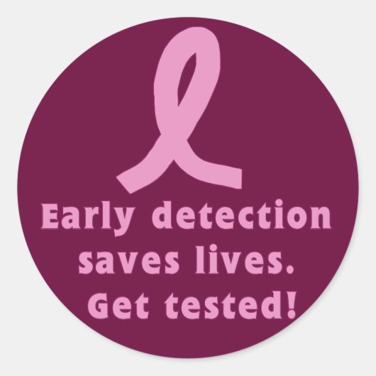 Early Detection Rette Leben getestet werden! Runder Aufkleber (Vorderseite)