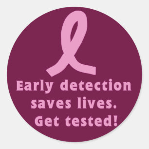 Early Detection Rette Leben getestet werden! Runder Aufkleber