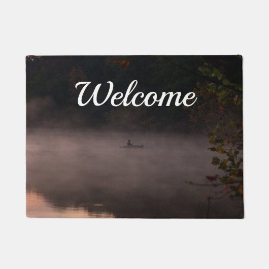 Early Foggy Fishing Welcome Doormat Fußmatte (Vorderseite)
