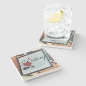 Early Girl Eatery, Asheville North Carolina, Unter Steinuntersetzer (Seitenansicht)