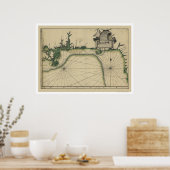 Early Gulf Coast Map 1784 Poster (Küche)