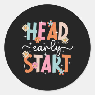 Early Head Start-Schüler erster Tag im Head Start- Runder Aufkleber