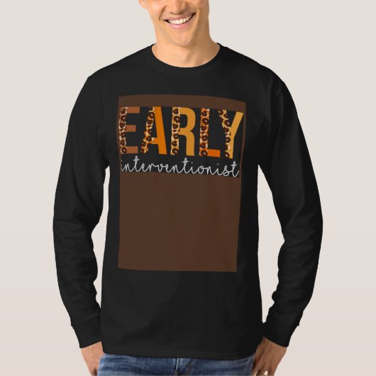 Early Interventionist leopard Fall Autumn Thanksgi T-Shirt (Vorderseite)