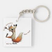 Early January Fox New Year Schlüsselanhänger (Rückseite)
