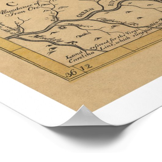 Early Kentucky Map - 1784 Poster (Ecke)